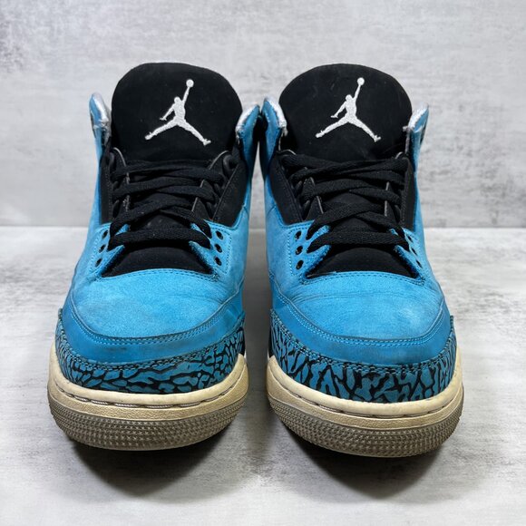 Nike Air Jordan 3 Retro Basketball Shoes - Men's Size 10.5 - Powder Blue - 13606 - Picture 3 of 12